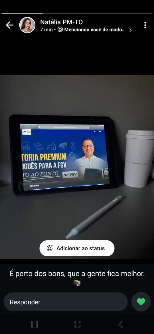 Comentário de aluna